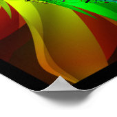 スピラーリングレインボー花びら ポスター (角)