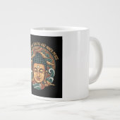 スピリチュアルおもしろいヨガギフト ジャンボコーヒーマグカップ (正面右)