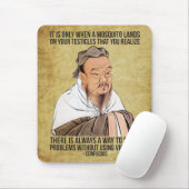 スピリチュアルおもしろい引用文 – 睾丸の蚊 マウスパッド (マウス)