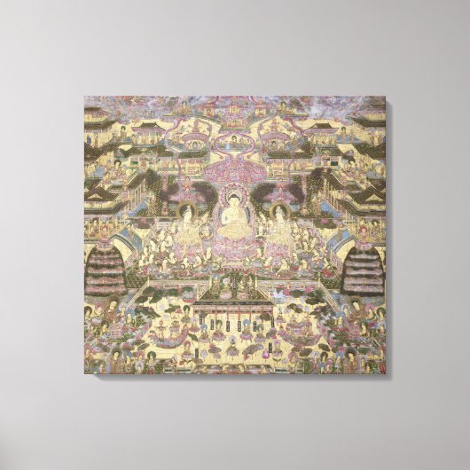 スピリチュアルと物質世界の描写 キャンバスプリント (正面)