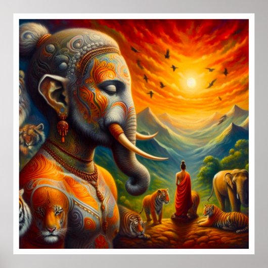 スピリチュアルと象 ポスター (正面)