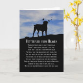 スピリチュアルに愛される犬と蝶の同情カード カード (黄色い花)