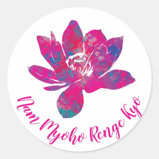 スピリチュアルのカラータスの花 ラウンドシール (正面)