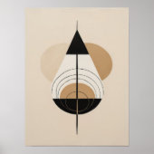 スピリチュアルのシンボルジオメトリアートミニマルスタイル ポスター (正面)
