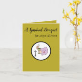 スピリチュアルの坊主用ブーケ カード (黄色い花)