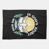 スピリチュアルの強さ – クリスチャンを元気にする キッチンタオル (横)