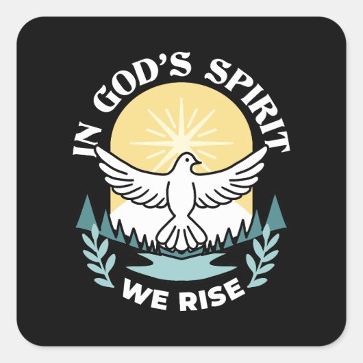 スピリチュアルの強さ – クリスチャンを元気にする スクエアシール (正面)