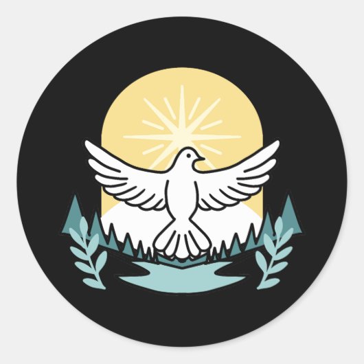 スピリチュアルの強さ – クリスチャンを元気にする ラウンドシール (正面)