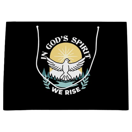 スピリチュアルの強さ – クリスチャンを元気にする ラージペーパーバッグ (正面)