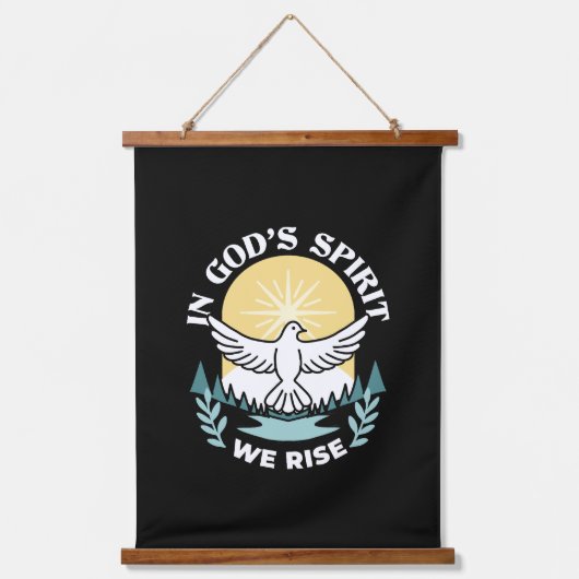 スピリチュアルの強さ – クリスチャンを元気にする 吊り下げ型タペストリー (正面)