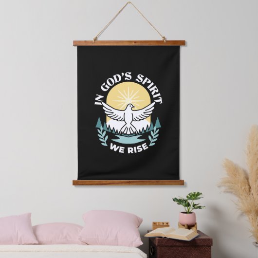 スピリチュアルの強さ – クリスチャンを元気にする 吊り下げ型タペストリー (寝室)