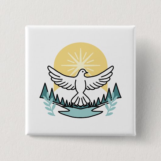 スピリチュアルの強さ – クリスチャンを元気にする 缶バッジ (正面)