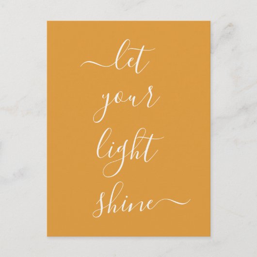 スピリチュアルの言葉あなたの光を輝かせる ポストカード (正面)
