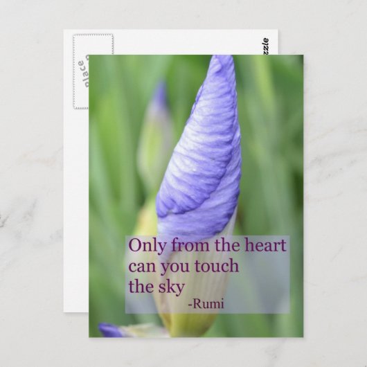 スピリチュアルアイリス感動的ルミ引用文はがき ポストカード (正面/裏面)