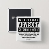 スピリチュアルアドバイザリージョン14:6キリスト教の引用文 缶バッジ (正面&裏面)