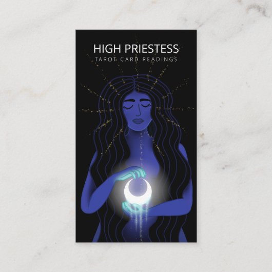 スピリチュアルイラストレーションタロットカードリーダ 名刺 (正面)