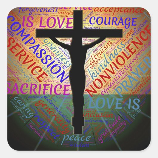 スピリチュアルインスピレーションのシール スクエアシール (正面)