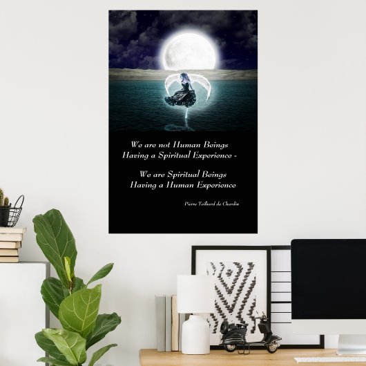 スピリチュアルエクスペリエンス感動的引用文ウォールアート ポスター (ホームオフィス)