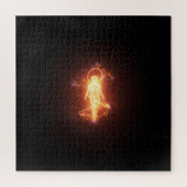 スピリチュアルエナジーエンジェル深いダークアウタスペース ジグソーパズル (縦)