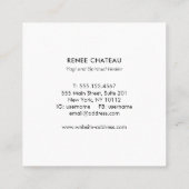 スピリチュアルエナジーヒーラームーンスターズヨガ スクエア名刺 (裏面)