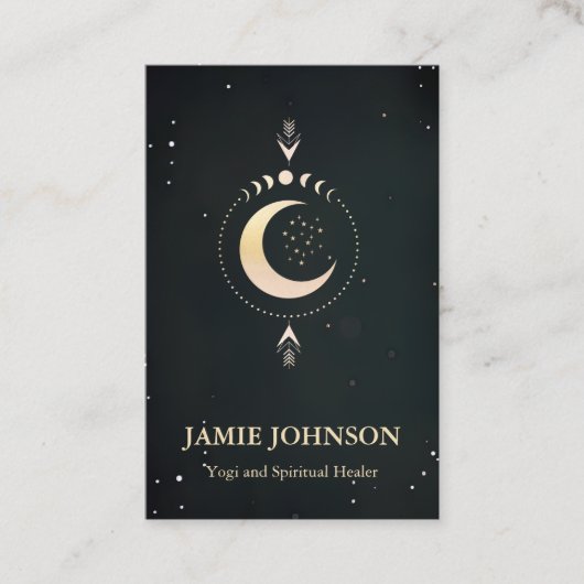 スピリチュアルエネルギヘイラー霊気ムーンフェイズヨガ 名刺 (正面)