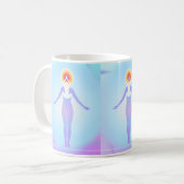 スピリチュアルエネルギー目覚め – 神の光フェミニン輝 コーヒーマグカップ (正面左)