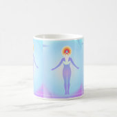 スピリチュアルエネルギー目覚め – 神の光フェミニン輝 コーヒーマグカップ (中央)