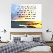 スピリチュアルエレミヤ29:11海デザイン キャンバスプリント (インサイチュ (寝室))