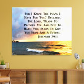 スピリチュアルエレミヤ29:11海デザイン キャンバスプリント (インサイチュ (リビング))