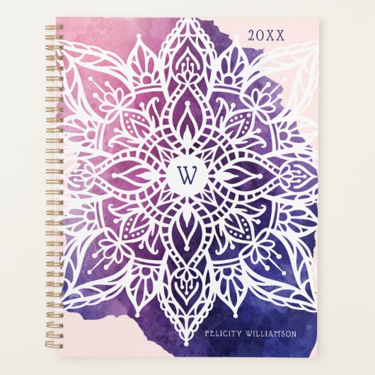 スピリチュアルオーガニック&幾何曼荼羅水彩 プランナー手帳 (正面)