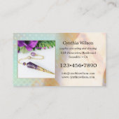 スピリチュアルカウンセラーの振り子写真をダウンロード 名刺 (裏面)