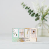 スピリチュアルカウンセラーの振り子写真をダウンロード 名刺 (スタンド正面)