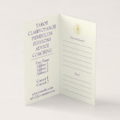 スピリチュアルカウンセリング、サイキック – 名刺 (内部)