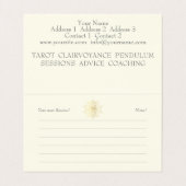 スピリチュアルカウンセリング、サイキック – 名刺 (内部フラット)