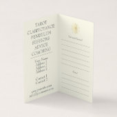 スピリチュアルカウンセリング、サイキック – 名刺 (内部)