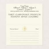 スピリチュアルカウンセリング、サイキック – 名刺 (内部フラット)