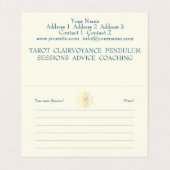 スピリチュアルカウンセリング、サイキック – 名刺 (内部フラット)