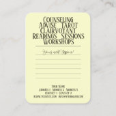 スピリチュアルカウンセリング – 名刺 (裏面)