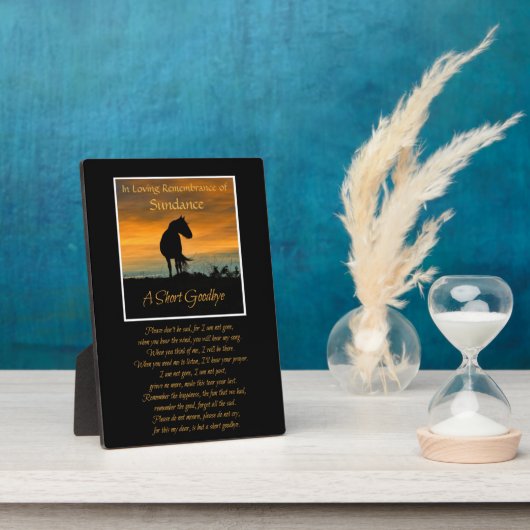 スピリチュアルカスタム詩と馬名碑 フォトプラーク (側面)