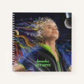 スピリチュアルカラフル普遍心モノグラム ノートブック (正面)