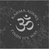 スピリチュアルカルマオムデザイン – マインドフルネスコレクション シール (正面)