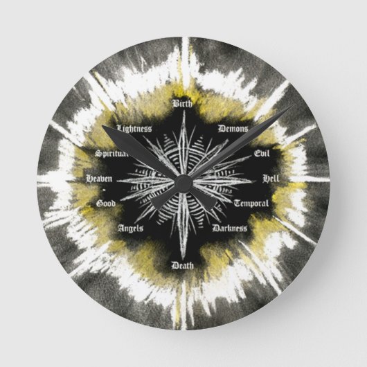 スピリチュアルコンパス ラウンド壁時計 (正面)