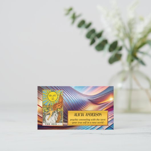 スピリチュアルサイキック視覚タロット写真 名刺 (スタンド正面)