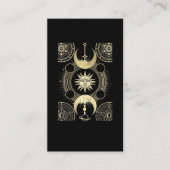 スピリチュアルサン・ムーンアート星占いシンボルや象徴 名刺 (正面)