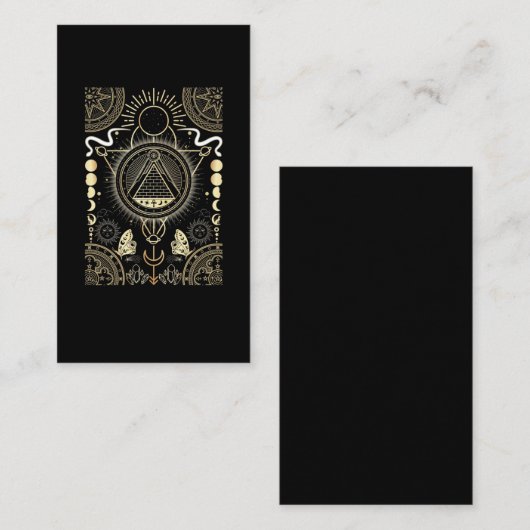 スピリチュアルシンボルや象徴月占星術太陽星 名刺 (正面/裏面)