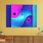 スピリチュアルシンメトリ：明るい抽象芸術陰陽 キャンバスプリント (インサイチュ (リビング))