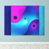 スピリチュアルシンメトリ：明るい抽象芸術陰陽 キャンバスプリント (インサイチュ (ウッドフロア))