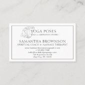 スピリチュアルセラピースパ体マッサージヨガ瞑想 名刺 (裏面)