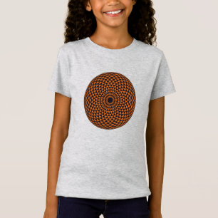 スピリチュアルダークグレーレッドウェアマンダラジオメトリックアート Tシャツ