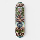 スピリチュアルツリーオブライフお洒落ルーツケルト スケートボード (正面)